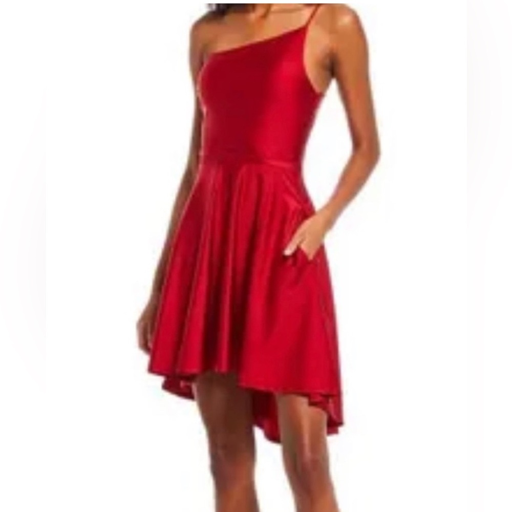 Macy's Red Asymmetrical Dress